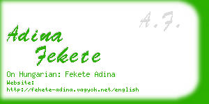 adina fekete business card
